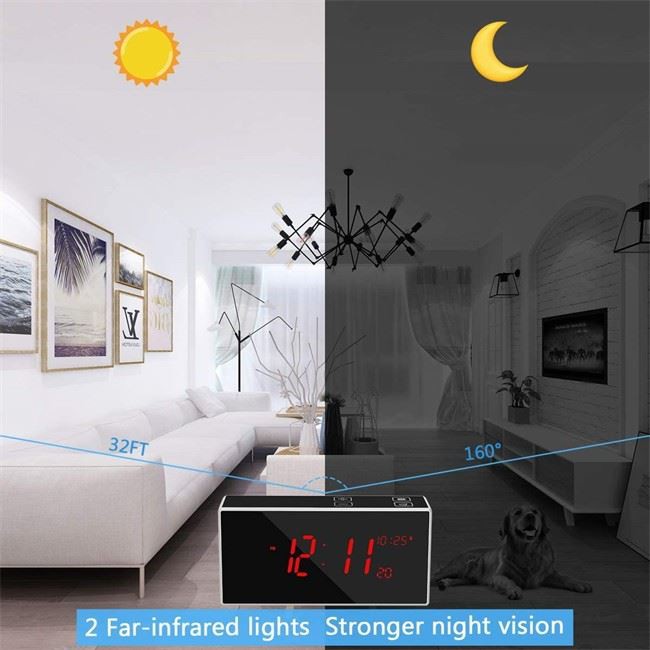 alarm clock camera with wifi