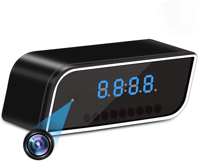 WiFi Hidden Spy Alarm Clock Camera